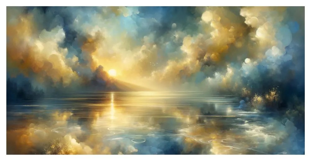 Quadro su tela – Mattina tranquilla al lago