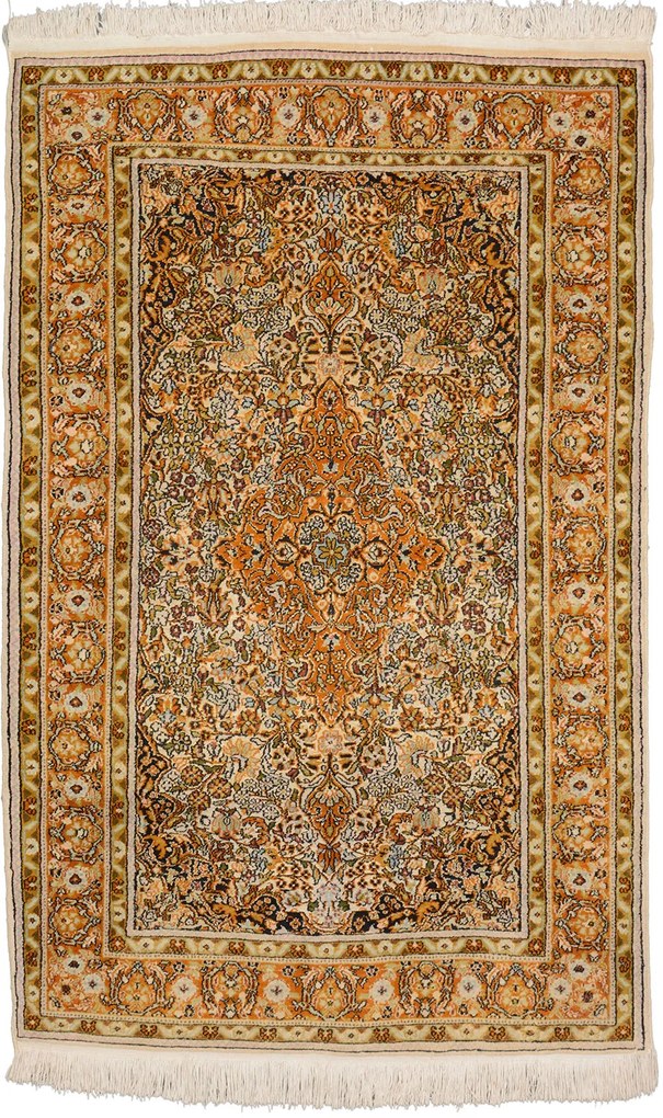 Cashmere Silk Tappeto orientale 150 x 90 Beige (Indian) Annodato A Mano