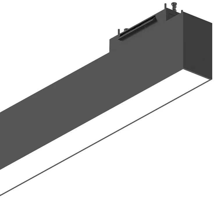 Sistema Binario Largo Arca Alluminio Nero Led 25W 4000K Luce Naturale