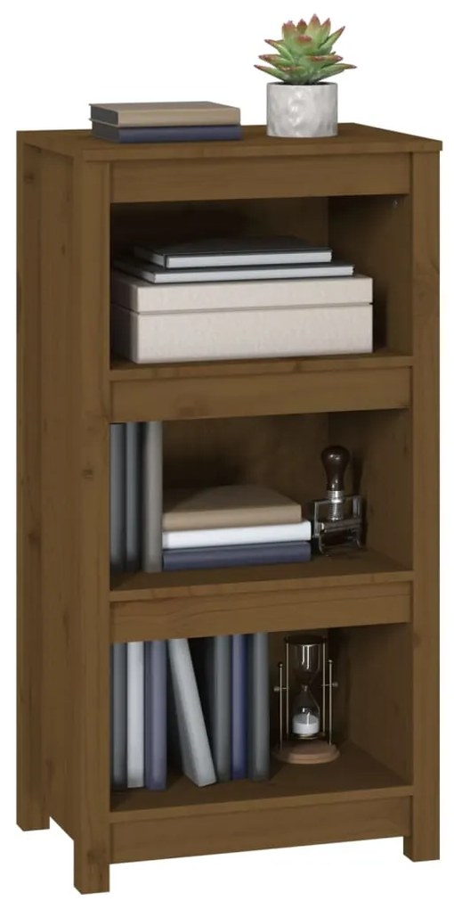 Libreria Marrone Miele 50x35x97 cm in Legno Massello di Pino