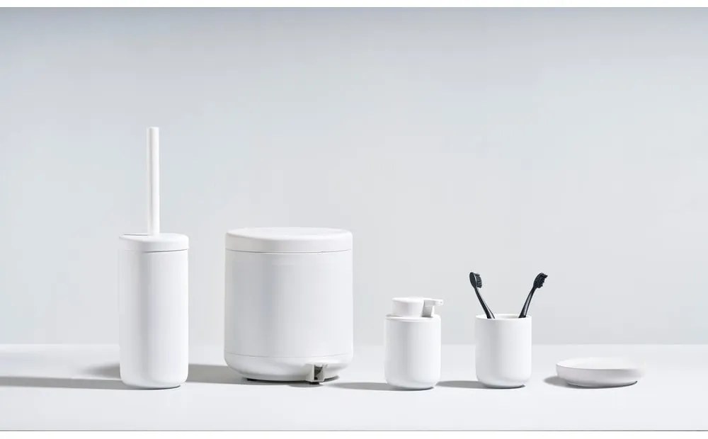 Tazza in gres bianco per spazzolini da denti Ume - Zone