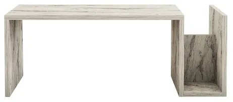 Tavolino da salotto MONEL, finitura effetto marmo grigio