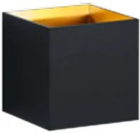 Applique Parete Interno Led Cubo Bi-direzionale Nero Oro Louis GD Trio