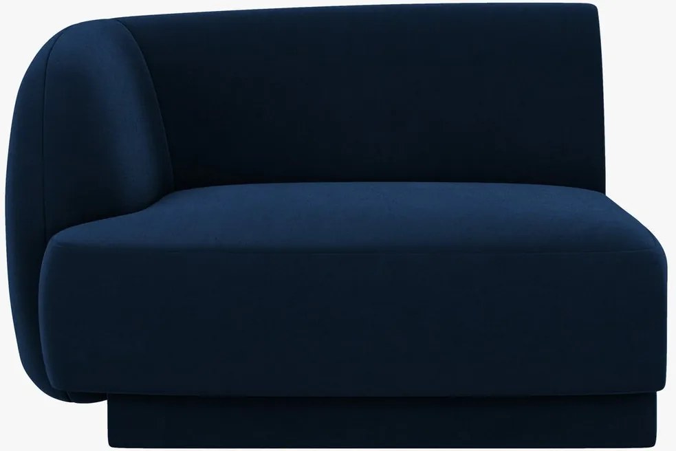 Modulo terminale Miley con bracciolo in velluto – L90 cm