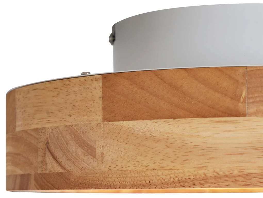 Plafoniera scandinava in legno 30 cm con LED dimmerabile - Pecker