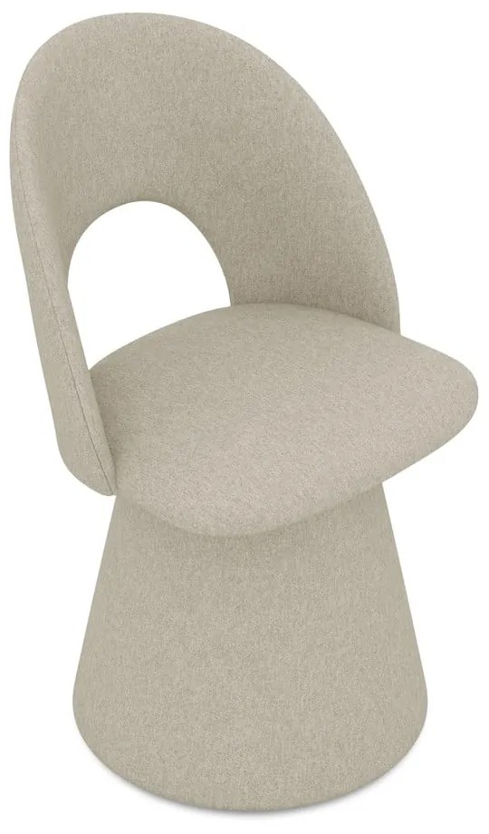 Sedia da pranzo beige in imbottito Kalo – Makamii