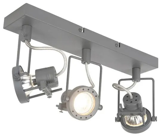 Faretto industriale antracite 3 luci orientabile e inclinabile - Suplux