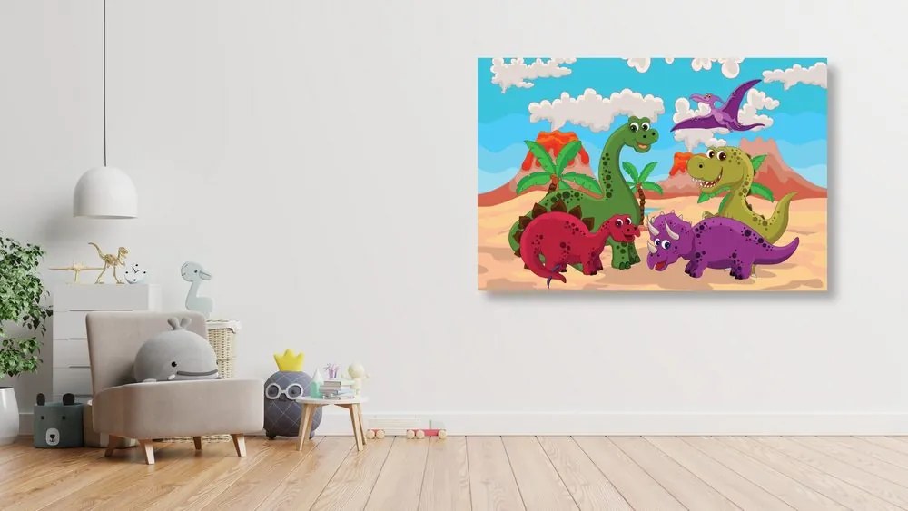 Quadro su tela – Mondo dei dinosauri