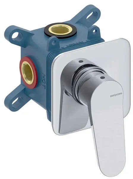 Rubinetto per doccia ad incasso monocomando Air cromo lucido
