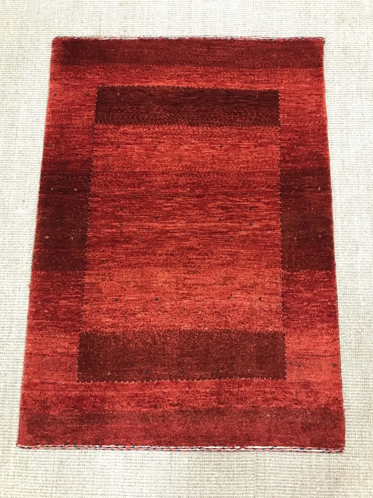 Loribaft Tappeto 80 x 110 Rosso (Iran) Annodato A Mano
