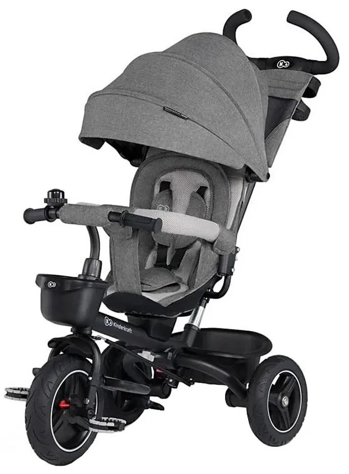 KINDERKRAFT select - Triciclo per bambini 5in1 SPINSTEP grigio