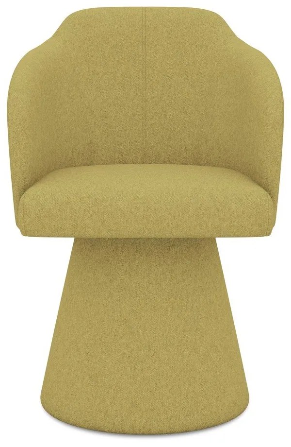 Sedia da pranzo gialla in imbottito Kanoa – Makamii