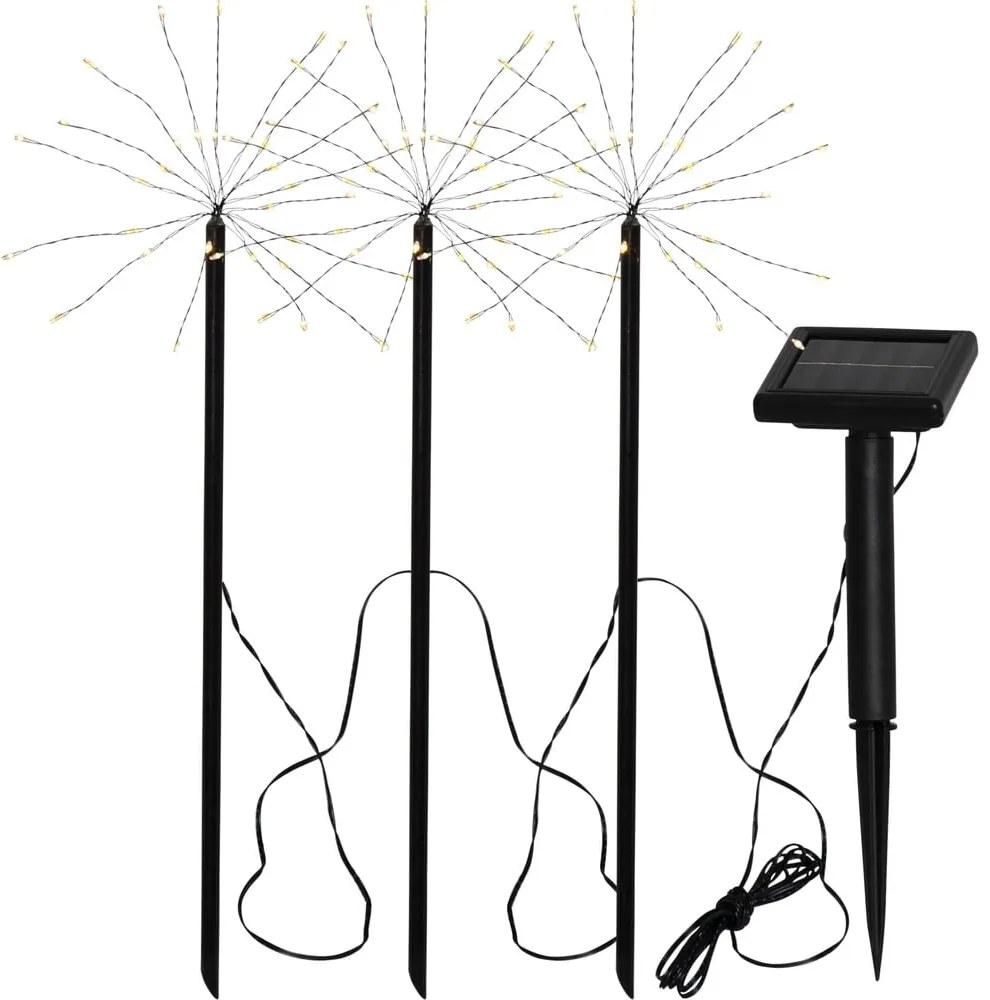 Set di 3 luci LED solari da esterno Fuoco d'artificio, altezza 40 cm Firework - Star Trading