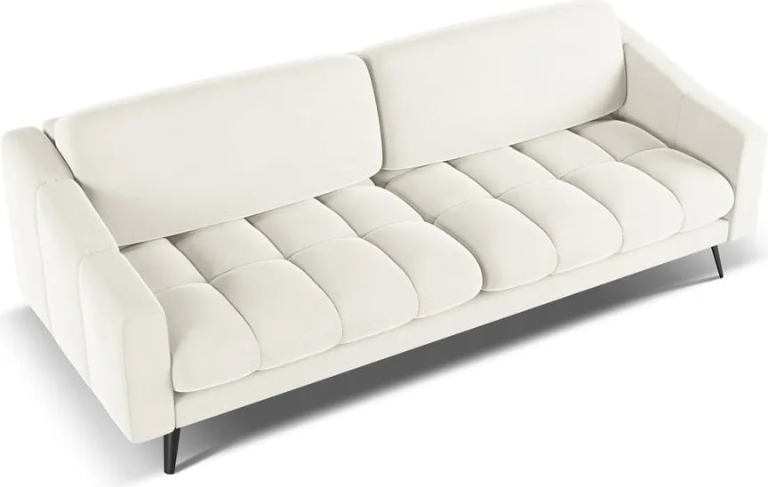 Divano bianco con rivestimento in velluto 238 cm Nalu – Makamii