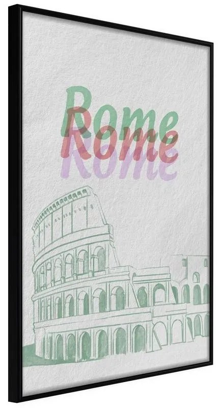 Poster  Pastel Rome  Cornice Quadri Cornice nera, Larghezza x Altezza Home decor 20x30