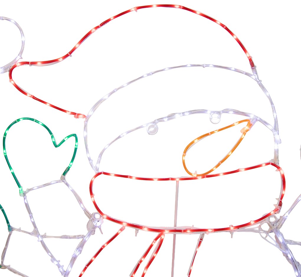 Lampada da terra natalizia Pupazzo di neve 116 cm con LED e timer IP44 - Pax