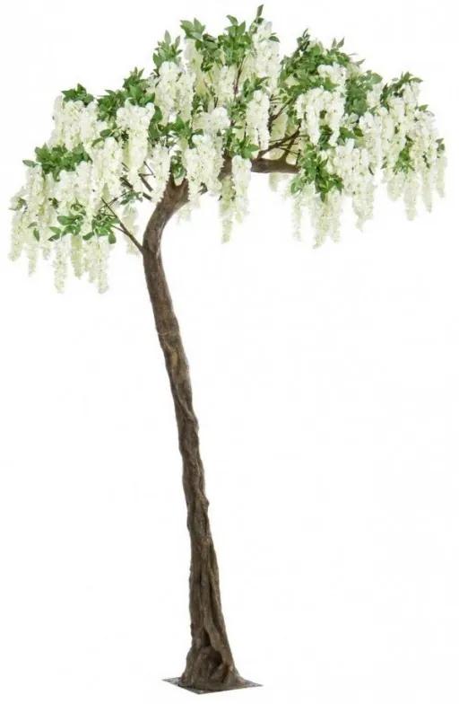 Pianta artificiale albero glicine bianco h320 cm