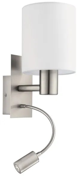 Eglo 96477 - Lampada LED flessibile PASTERI 1xE27/40W+LED/3,8W bianco