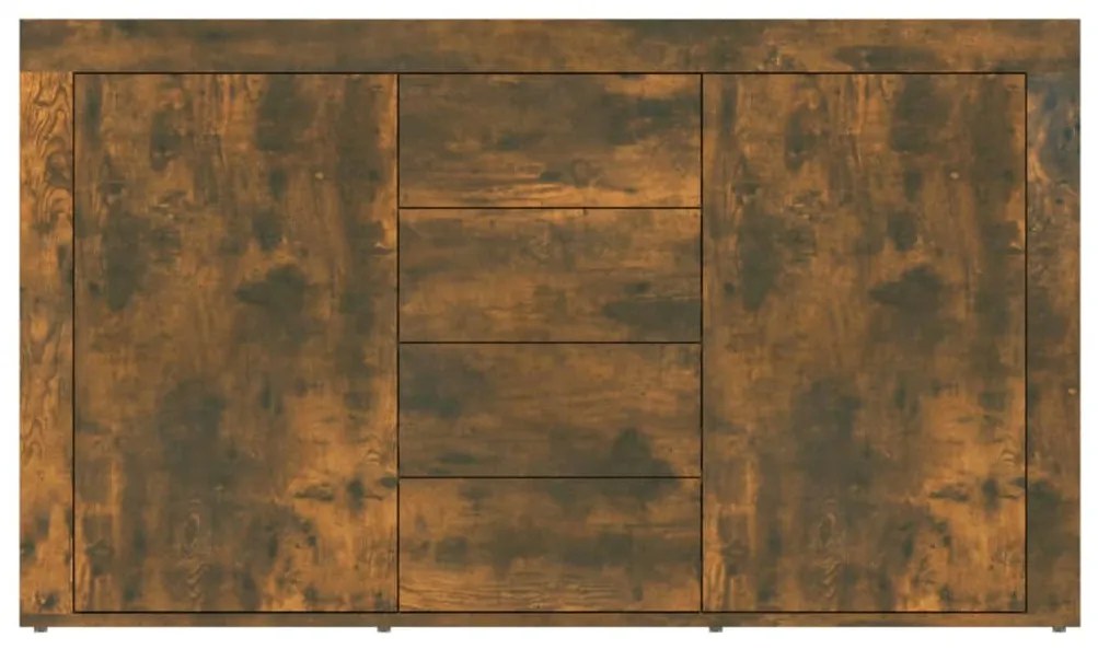 Credenza rovere fumo 120x36x69 cm in legno multistrato