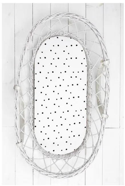 Lenzuolo Sleepee We Care per carrozzine, lettini e culle Pois neri/Eucalipto