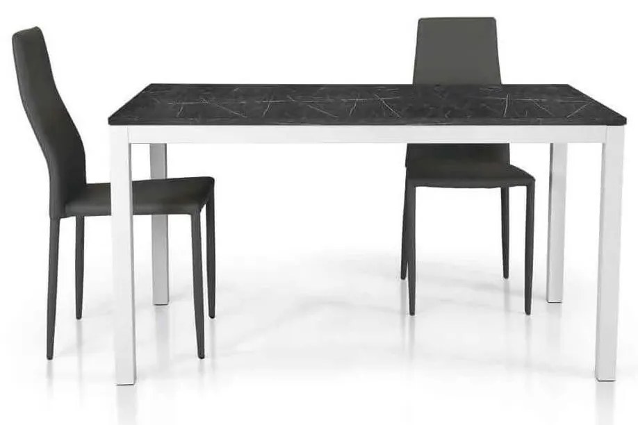 FLICK - tavolo effetto marmo allungabile 120 x 80