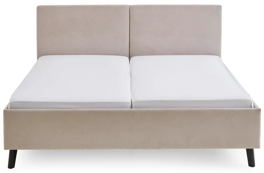 Letto matrimoniale imbottito beige con rete inclusa 160x200 cm Piano – Meise Möbel