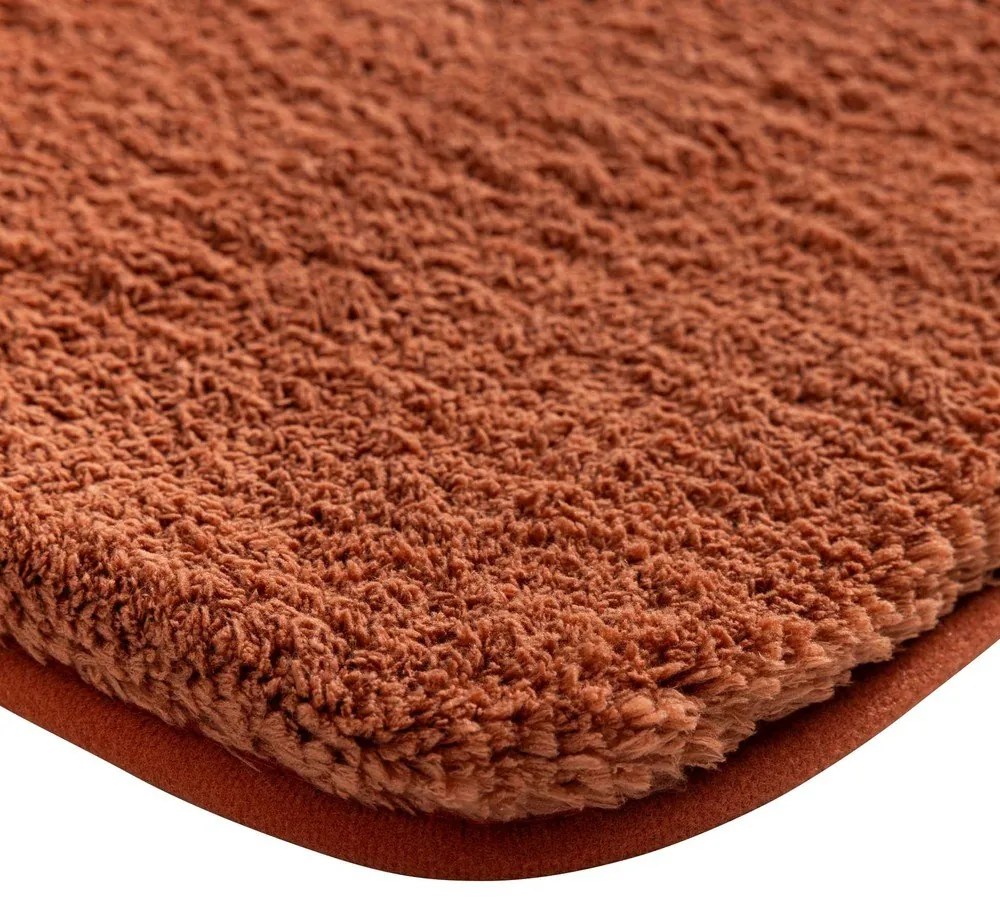 Tappetino per il bagno color terracotta 50x80 cm Mael – douceur d'intérieur