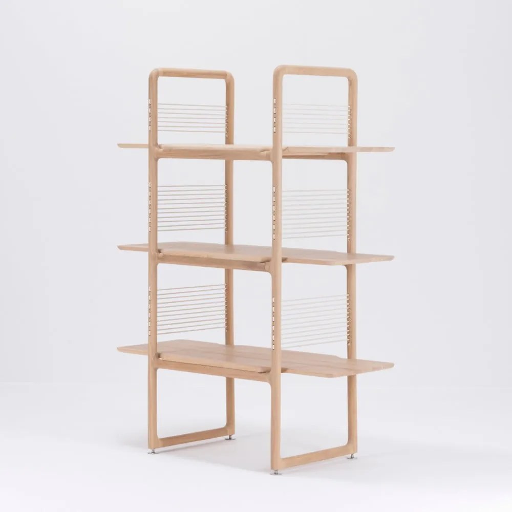 Libreria in legno massiccio di rovere, altezza 140 cm Muse - Gazzda