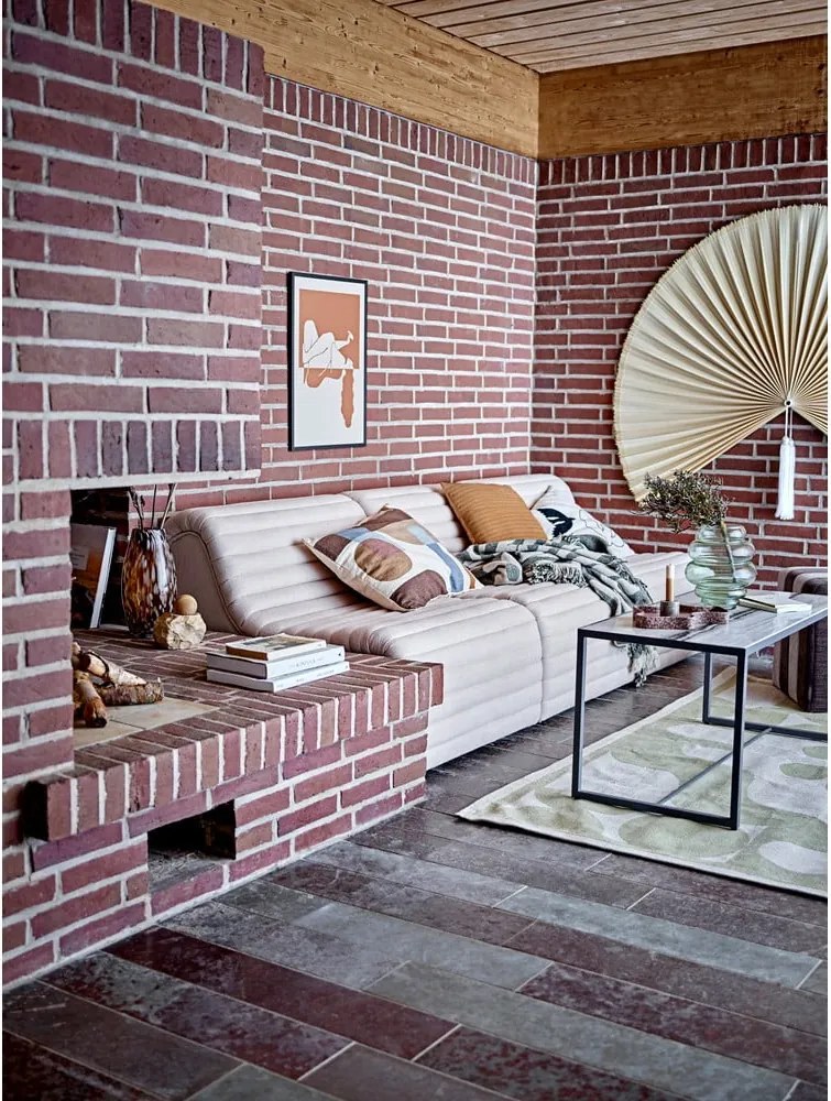 Coperta verde in cotone riciclato 130x160 cm Alk - Bloomingville