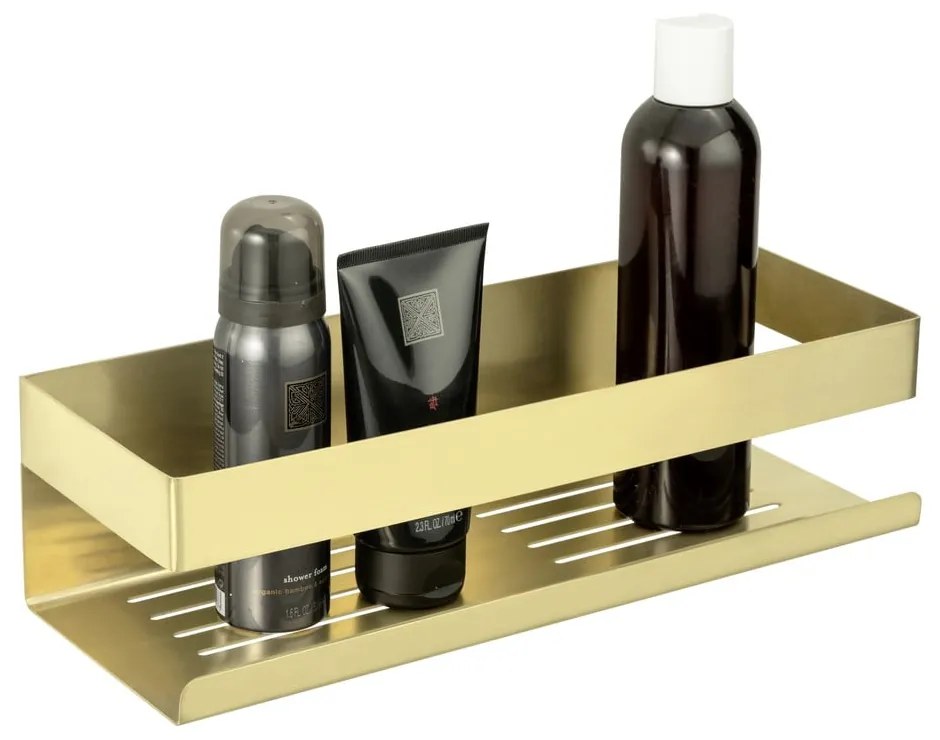 Mensola da bagno color oro adesiva in acciaio inox Genova Matt - Wenko