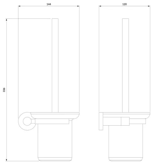 OMNIRES MP60620CR - Scopino a parete MODERN PROJECT cromo lucido