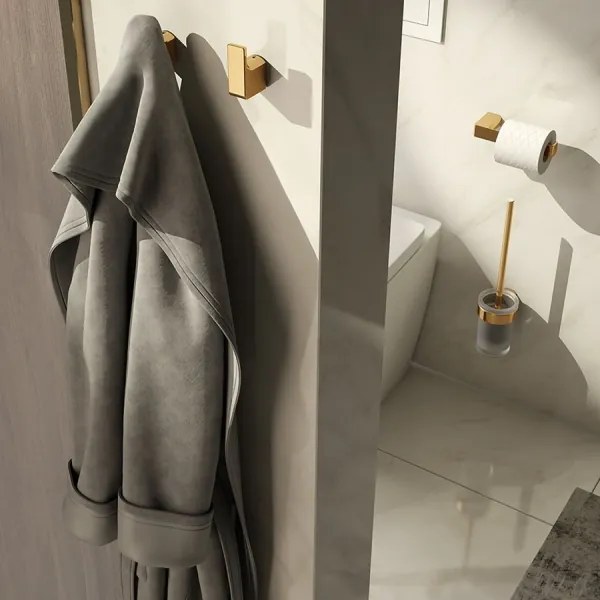 Gedy - Porta rotolo per carta igienica PIRENEI oro