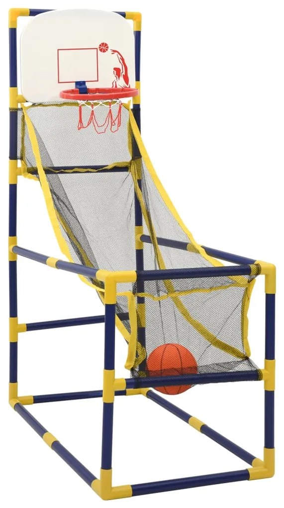 Set Gioco di Basket Arcade con Palla e Pompa 45x86x127 cm