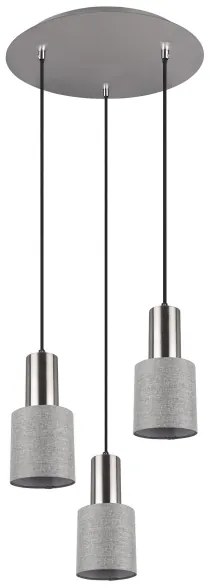 Trio - Lampadario su corda WAILER 3xGU10/5W/230V grigio