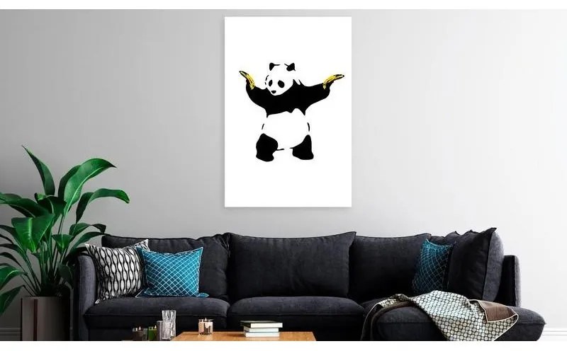 Quadro  Panda with Guns (1 Part) Vertical  Larghezza x Altezza Home decor 40x60