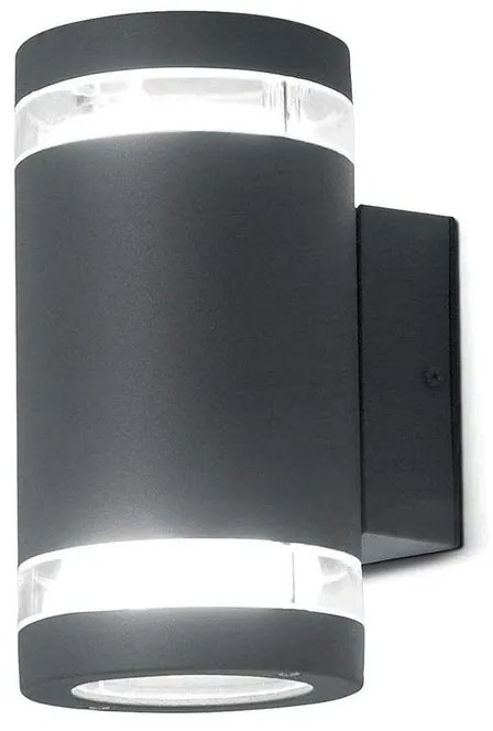 Applique LED moderno da esterno MAGNUS-2 grigio IP44, luce bianco caldo dimmerabile 600 lumen, ELSTEAD