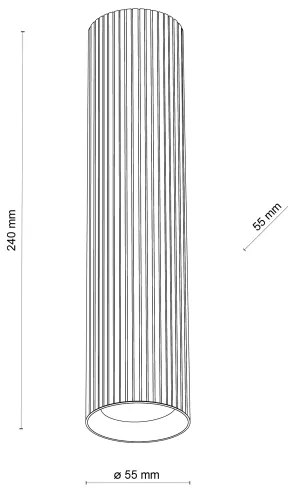 Faretto TUNE L 1xGU10/10W/230V 24 cm bianco