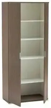 Armadio a Due Ante 180 Rovere Grigio cm 75x38x174