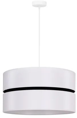 Duolla - Lampadario a sospensione con filo DUO 1xE27/15W/230V diametro 40 cm bianco/nero