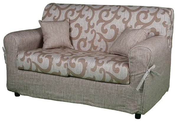 Divano 2 posti in tessuto sfoderabile DAMASCO 150 cm BEIGE