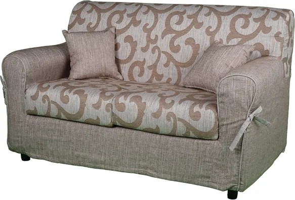 Divano 3 posti in tessuto sfoderabile imbottito DAMASCO 200 cm BEIGE