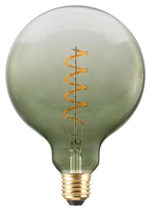 Lampada LED E27, 4W a Filamento, G125, No Flick, 2000K - Serie SPECIAL Colore del corpo Green Trasparente