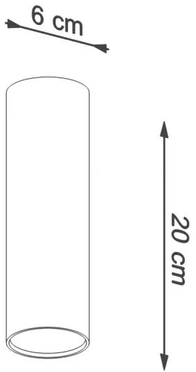 Sollux SL.0997 - Faretto LAGOS 1xGU10/10W/230V 20 cm bianco