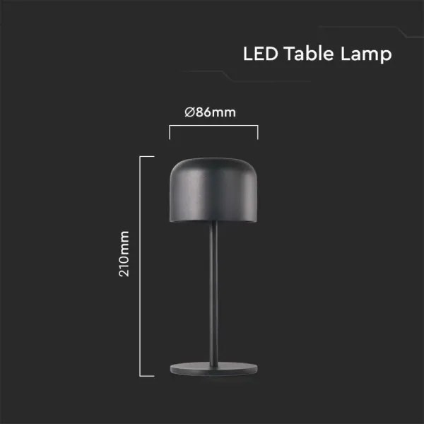 Lampada da tavolo LED dimmerabile LED/1,5W/5V 2700-5700K IP54 nero