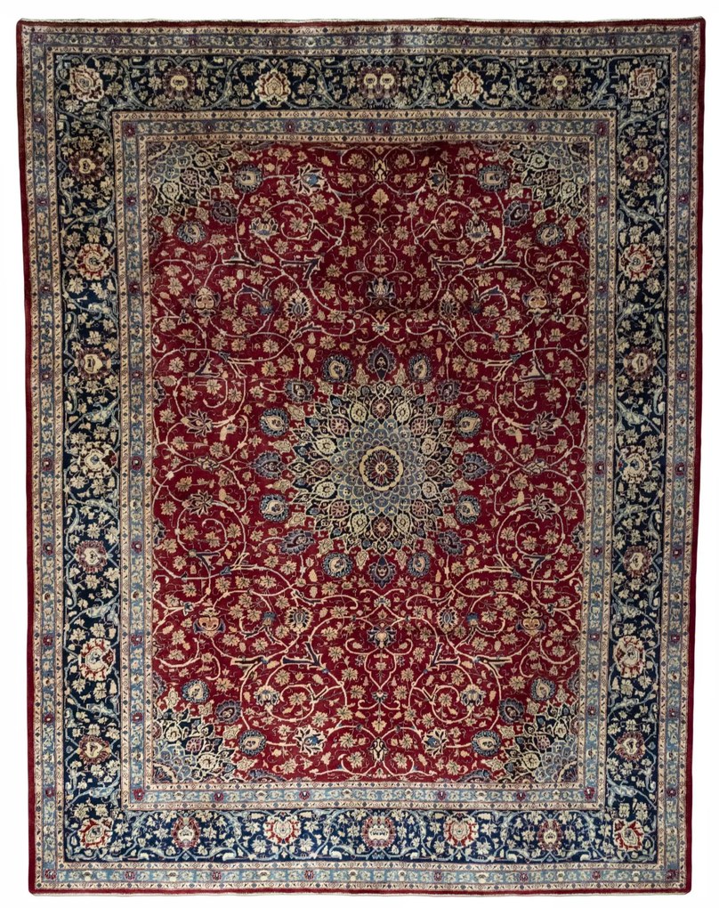 Mashad Tappeto persiano 380 x 300 Rosso (Iran) Annodato A Mano