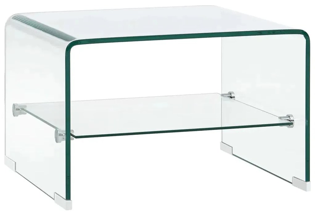 Tavolino Da Salotto Trasparente 50x45x33 Cm İn Vetro Temperato /