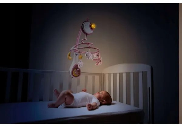 Chicco - Lettino mobile con melodia 3in1 NEXT2DREAMS 3xAA rosa