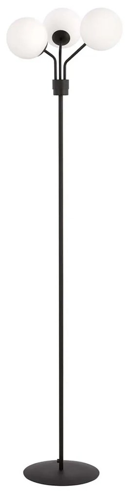 Piantana Moderno Orione Acciaio Nero 3 Luci E14 Ip20