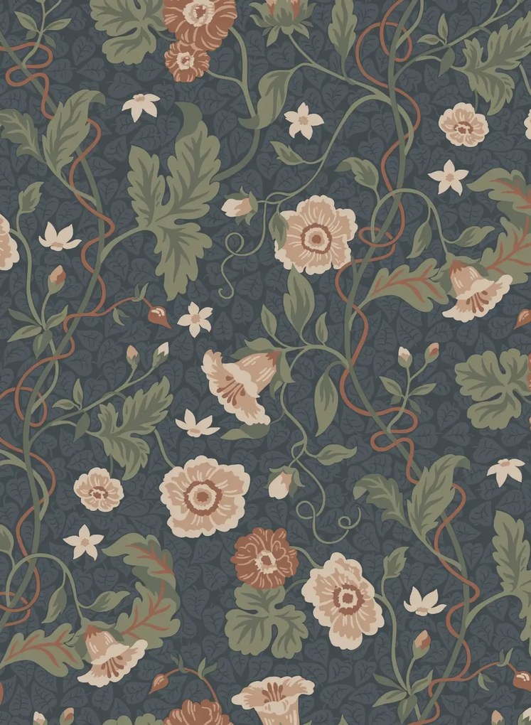 Sandberg Carta da parati Ulla - Midnight & Blue