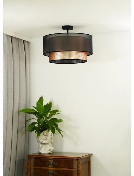 Duolla - Lampadario a plafone COPPER SHINY 1xE27/15W/230V diametro 45 cm marrone/rame